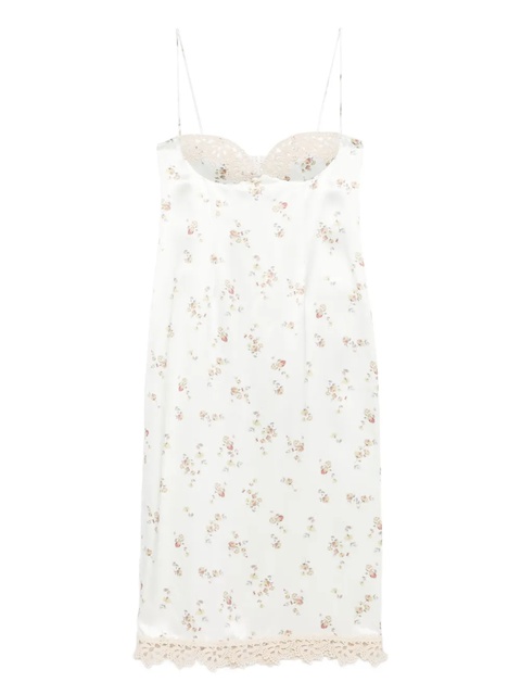 Magda Butrym floral lace-trimmed slip midi dress - Neutrals - zdjęcie produktu nr 1