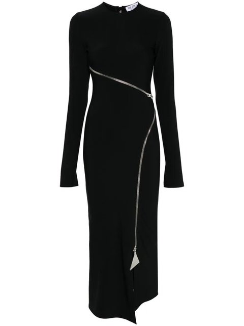 The Attico zip-detail midi dress - Black - zdjęcie produktu nr 1