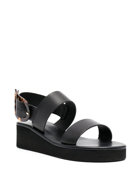 Ancient Greek Sandals 45mm wedged double-strap sandals - Black - zdjęcie produktu nr 2