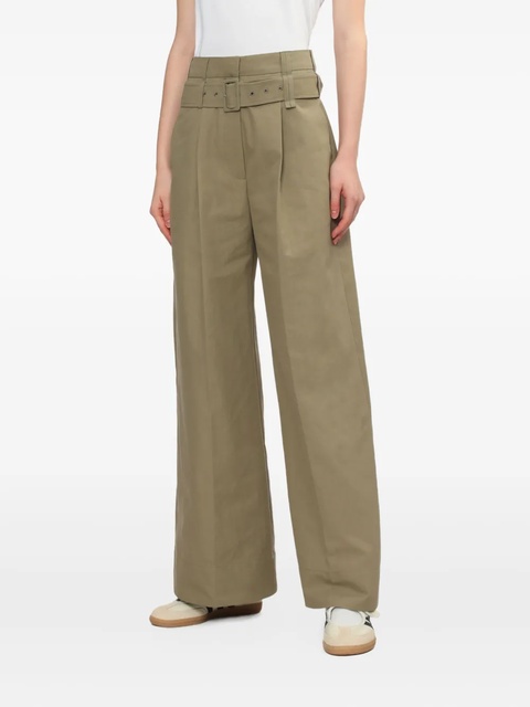 Simone Rocha belted pleated trousers - Green - zdjęcie produktu nr 2