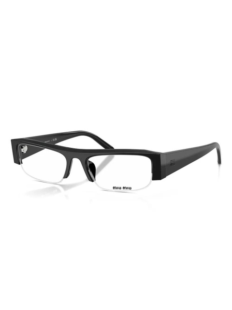 Miu Miu Eyewear rectangle-frame glasses - Black - zdjęcie produktu nr 2