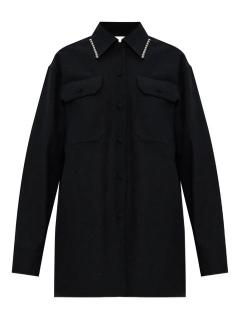 Jil Sander bead-embellishment shirt - Black - zdjęcie produktu nr 1