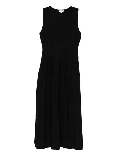 STAUD Eluse pleated sleeveless midi dress - Black - zdjęcie produktu nr 1
