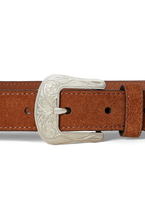 Lauren Ralph Lauren pasek skórzany damski kolor brązowy 412980914 - zdjęcie produktu nr 2
