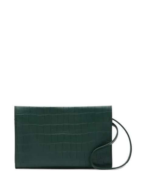 Burberry Cotswolds crocodile-effect leather clutch bag - Green - zdjęcie produktu nr 2