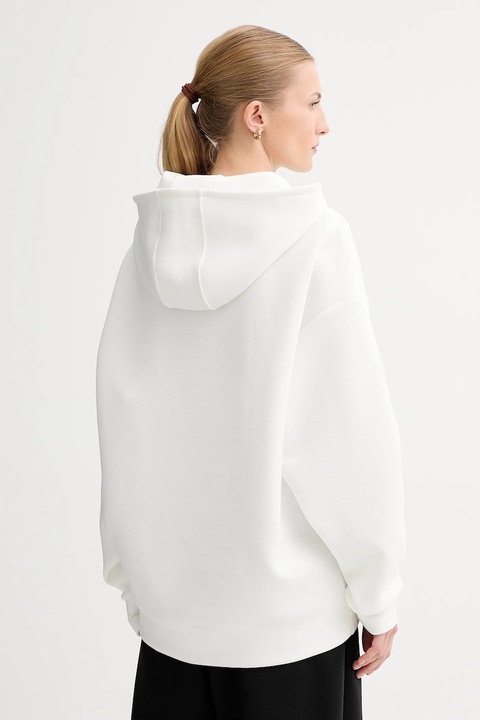 MMC STUDIO bluza damska kolor biały z kapturem z aplikacją VERITE.HOODIE - zdjęcie produktu nr 2