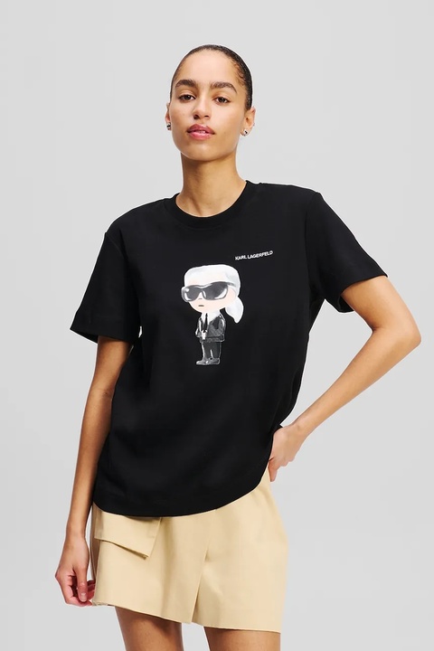 Karl Lagerfeld t-shirt bawełniany damski kolor czarny A1W17130 - zdjęcie produktu nr 1