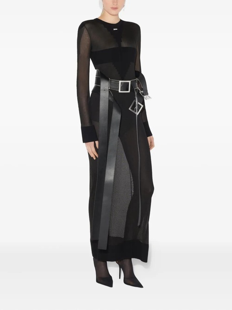 Jean Paul Gaultier long-sleeves knitted maxi dress - Black - zdjęcie produktu nr 2