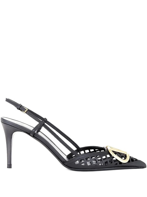 Valentino Garavani 80MM slingback cut-out sandals - Black - zdjęcie produktu nr 1