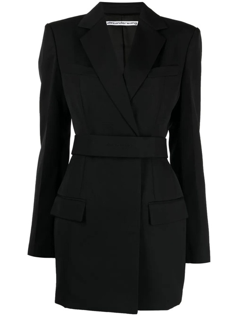 Alexander Wang logo-embroidered belted blazer dress - Black - zdjęcie produktu nr 1