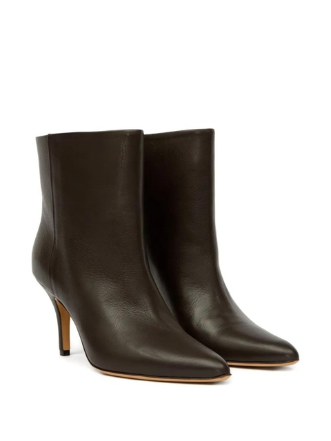 MM6 Maison Margiela pointed-toe leather ankle boots - Brown - zdjęcie produktu nr 1