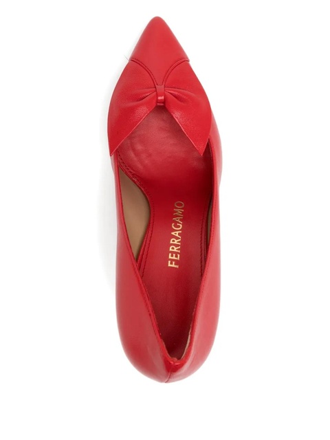 Ferragamo 70mm bow pumps - Red - zdjęcie produktu nr 2