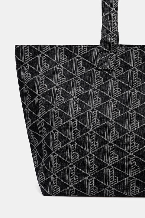 Lacoste torebka bawełniana kolor czarny NU4994PB - zdjęcie produktu nr 2