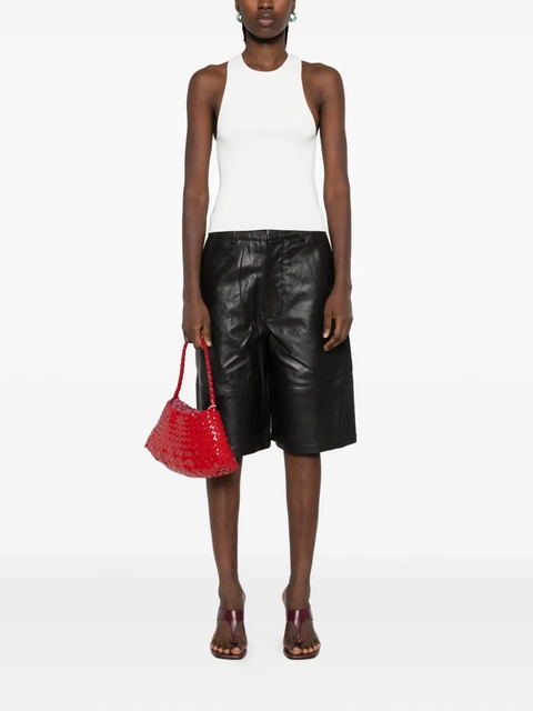 The Frankie Shop Olivia panelled leather shorts - Brown - zdjęcie produktu nr 2