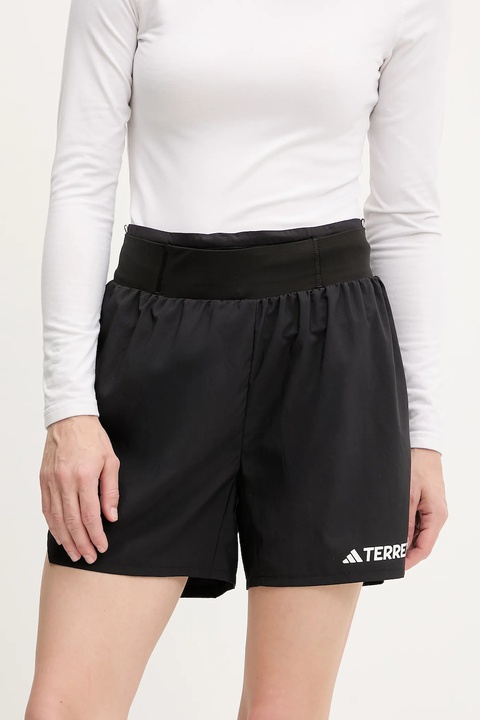 adidas TERREX szorty sportowe Xperior damskie kolor czarny z nadrukiem high waist JF1255 - zdjęcie produktu nr 1