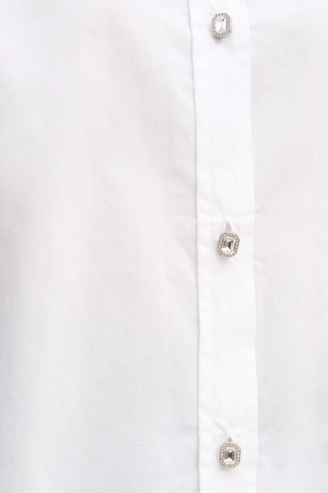 Dkny koszula bawełniana damska kolor biały regular z kołnierzykiem klasycznym DJ6W2171 - zdjęcie produktu nr 2