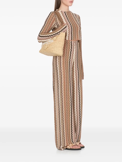 MC2 Saint Barth chevron-pattern lurex trousers - Brown - zdjęcie produktu nr 2
