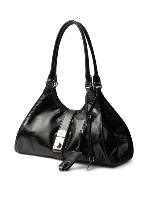 Prada medium leather tote bag - Black - zdjęcie produktu nr 2