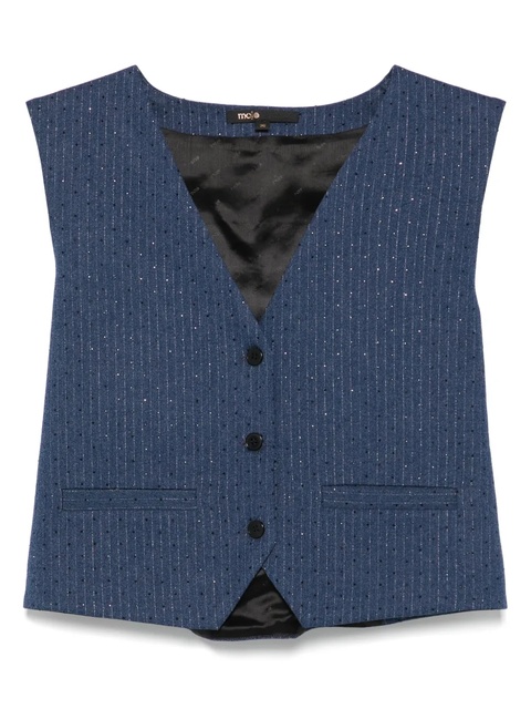 Maje pinstriped vest - Blue - zdjęcie produktu nr 1