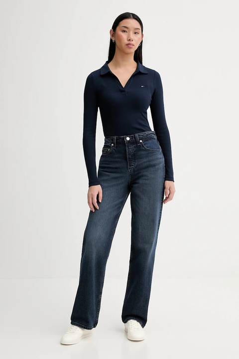 Tommy Jeans longsleeve kolor granatowy DW0DW21933 - zdjęcie produktu nr 1