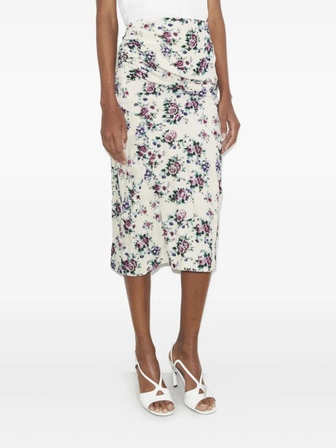 Tory Burch printed velvet midi skirt - Neutrals - zdjęcie produktu nr 2