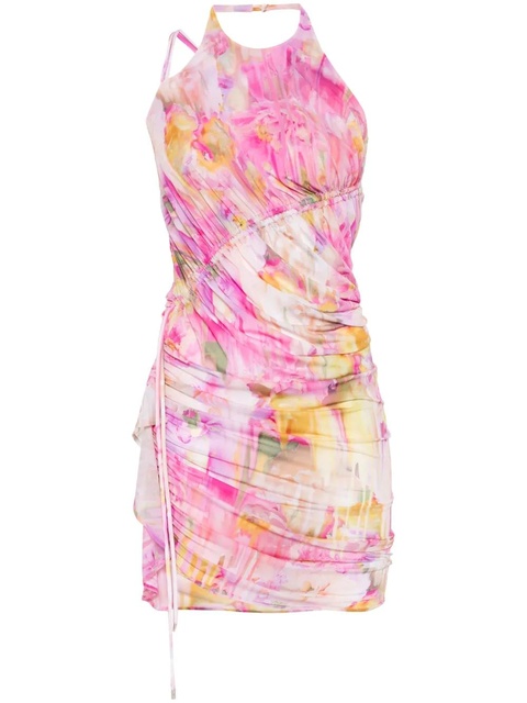 Blumarine floral-print mini dress - Pink - zdjęcie produktu nr 1