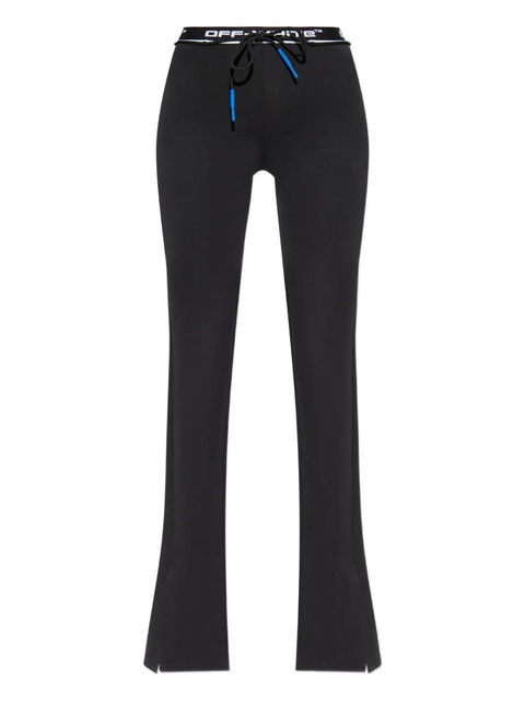 Off-White drawstring split-hem trousers - Black - zdjęcie produktu nr 1