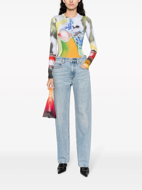 Alexander Wang mid-rise straight-leg jeans - Blue - zdjęcie produktu nr 2