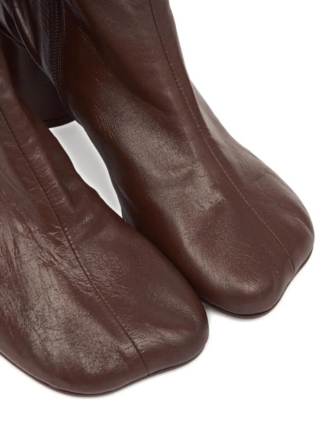 MM6 Maison Margiela 90mm leather ankle boots - Brown - zdjęcie produktu nr 1