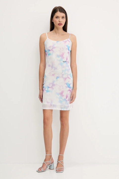 Karl Lagerfeld Jeans sukienka kolor biały mini prosta A3W13011 - zdjęcie produktu nr 2