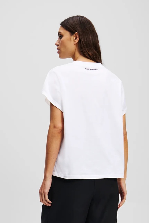 Karl Lagerfeld t-shirt bawełniany damski kolor biały A2W17115 - zdjęcie produktu nr 2