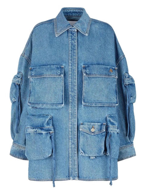 The Attico Fern denim coat - Blue - zdjęcie produktu nr 2