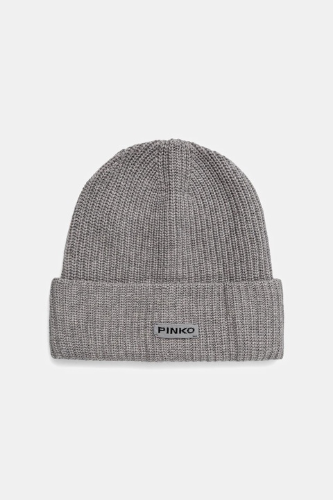 Pinko czapka z dodatkiem wełny kolor szary 105993 A2Z4 - zdjęcie produktu nr 1