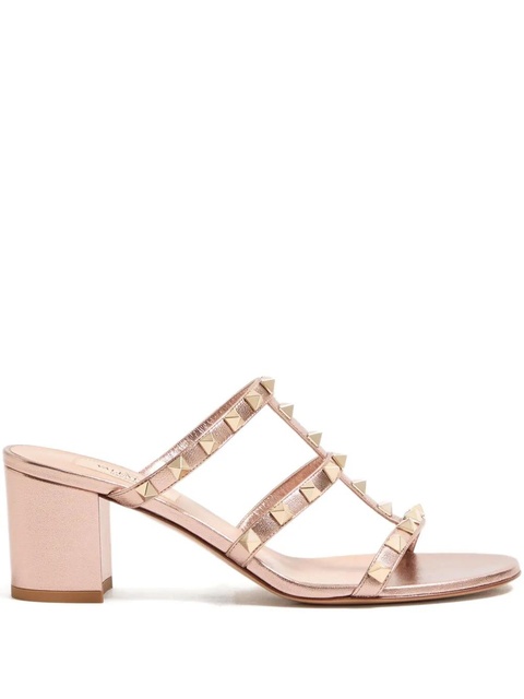 Valentino Garavani 60mm Rockstud laminated sandals - Pink - zdjęcie produktu nr 1