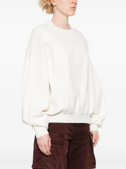 Alexander Wang logo-embroidered ribbed sweater - White - zdjęcie produktu nr 2