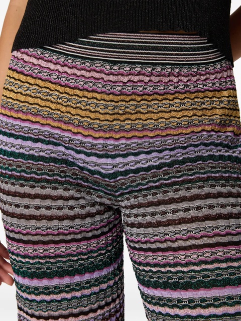 Missoni striped-pattern knit trousers - Blue - zdjęcie produktu nr 2