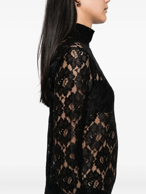 Róhe geometric-lace turtleneck dress - Black - zdjęcie produktu nr 2