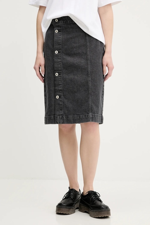 Karl Lagerfeld Jeans spódnica jeansowa kolor szary mini prosta A3W12010 - zdjęcie produktu nr 1
