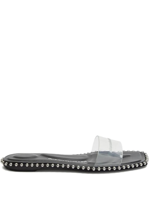 Alexander Wang clear-strap flat sandals - Black - zdjęcie produktu nr 1