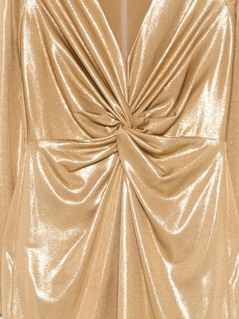 Lauren Ralph Lauren knot-detail long-sleeve dress - Gold - zdjęcie produktu nr 2