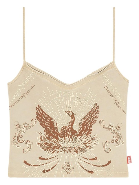 Diesel eagle-print cami tank top - Neutrals - zdjęcie produktu nr 1