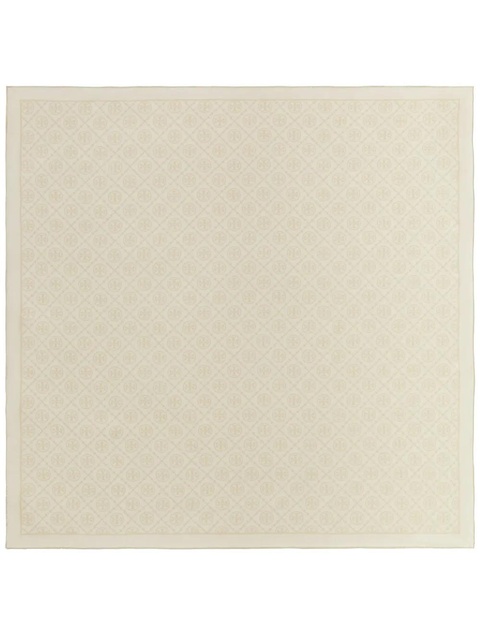 Tory Burch T Monogram silk square scarf - Neutrals - zdjęcie produktu nr 1