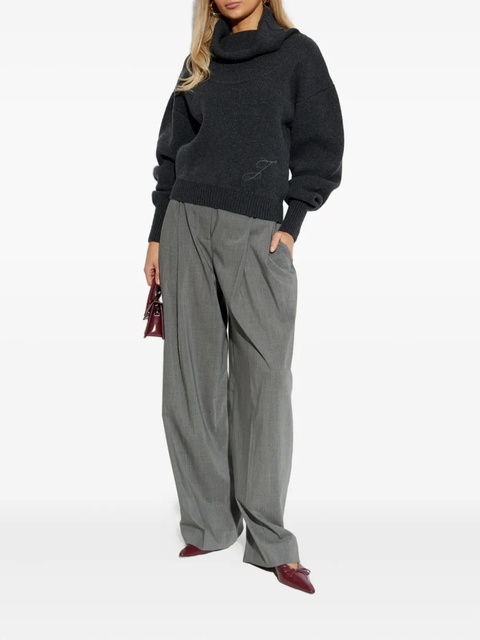 Jacquemus Pallone turtleneck embroidered sweater - Grey - zdjęcie produktu nr 2