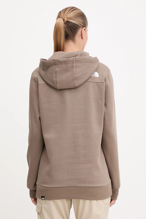 The North Face bluza Simple Dome damska kolor brązowy z kapturem gładka NF0A89EYBOW1 - zdjęcie produktu nr 2