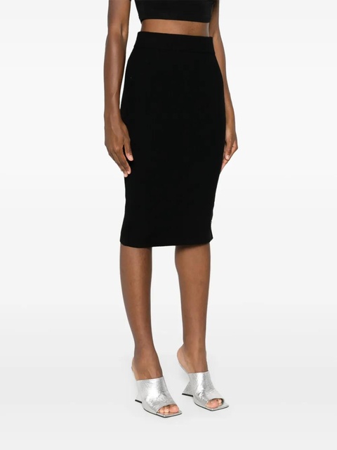 PINKO ribbed-knit midi skirt - Black - zdjęcie produktu nr 2