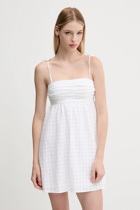 Hollister Co. sukienka bawełniana kolor biały mini rozkloszowana KI359-5348 - zdjęcie produktu nr 1