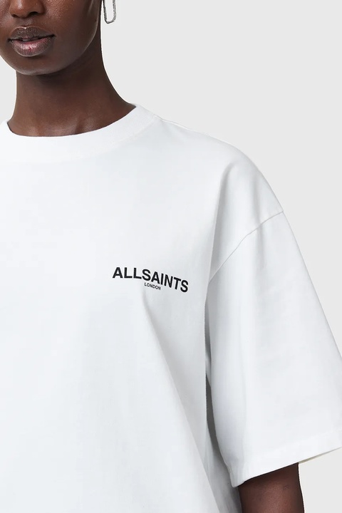 AllSaints bluzka bawełniana HEAPS damska kolor biały z nadrukiem W083JD - zdjęcie produktu nr 2