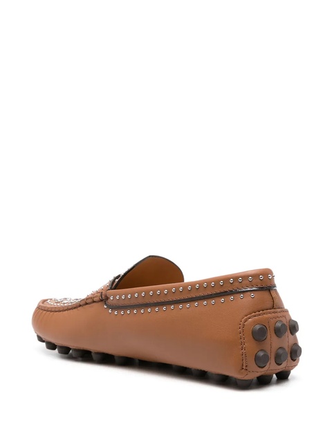 Tod's stud-embellished loafers - Brown - zdjęcie produktu nr 2