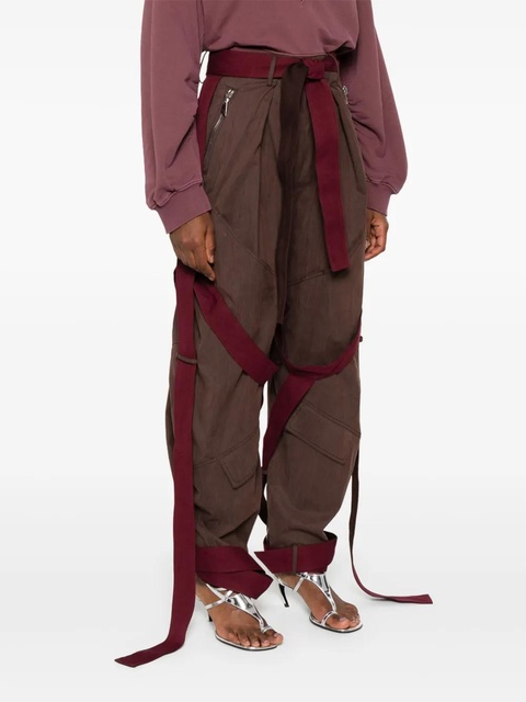 The Attico strap-detail trousers - Brown - zdjęcie produktu nr 1