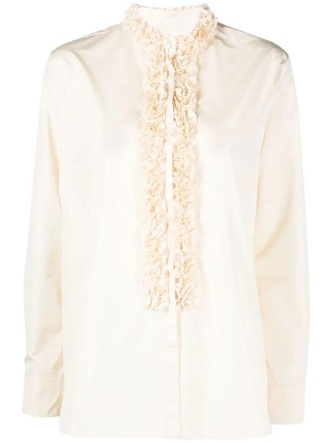 Jil Sander ruffle-trim blouse - Neutrals - zdjęcie produktu nr 1